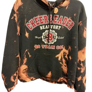 Cheerleader Graphic Tie-Dye Hoodie